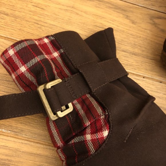 Patagonia brown expresso plaid booties, size 8 - Picture 3 of 12